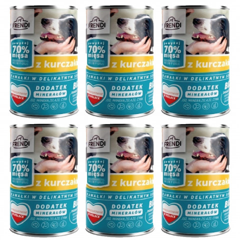 FRENDI mit Huhn Stücke in feiner Soße - Nassfutter für Hunde - 6x400g - Fotogalerie 1