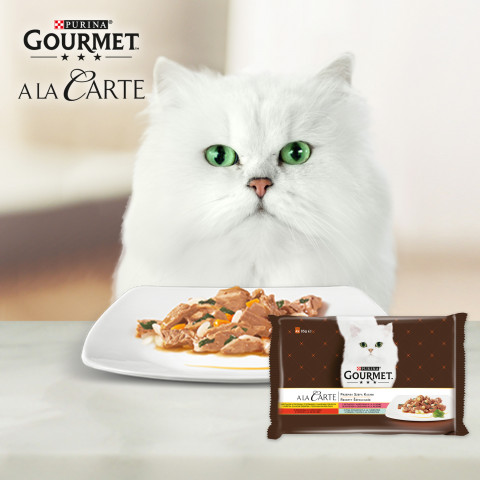 GOURMET A la Carte Chicken, Trout, Beef, and Fish - Katzen Nassfutter - 4 x 85 g - Fotogalerie 19
