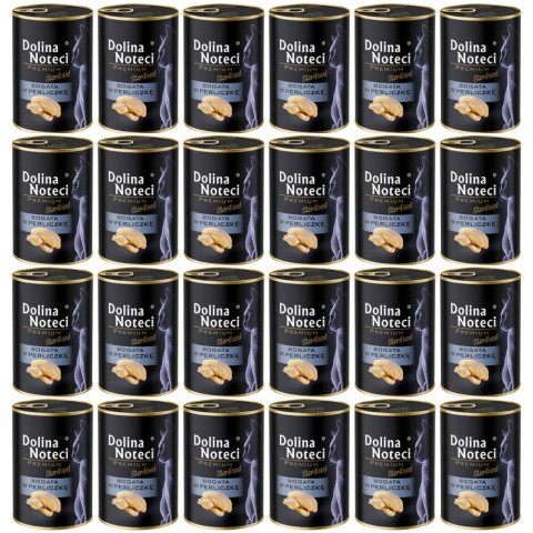 DOLINA NOTECI Premium Sterilised Reich an Perlhuhn – Nassfutter für Katzen – 24×400 g - Fotogalerie 1