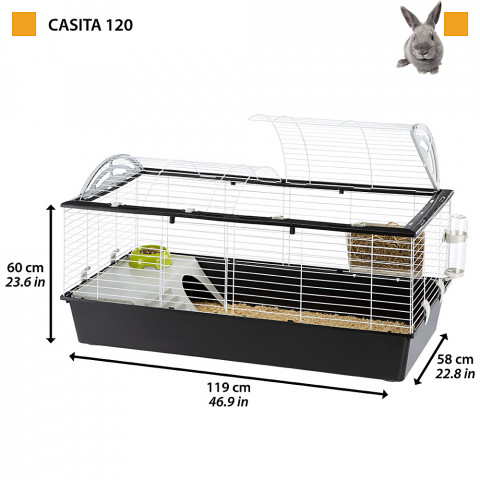 FERPLAST Casita 120 - Käfig für Meerschweinchen und Kaninchen - Fotogalerie 12