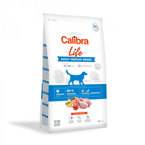 CALIBRA Life Adult Medium breed Chicken - trockenfutter für Hunde - 12kg - Fotogalerie 1