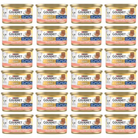 PURINA Gourmet Gold Mousse with salmon - nassfutter für Katzen - 24x85g - Fotogalerie 1