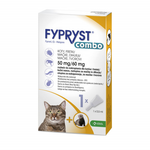 FYPRYST Combo 50/60mg - tropfen gegen flöhe und zecken für katzen – 1x0.5ml - Fotogalerie 1