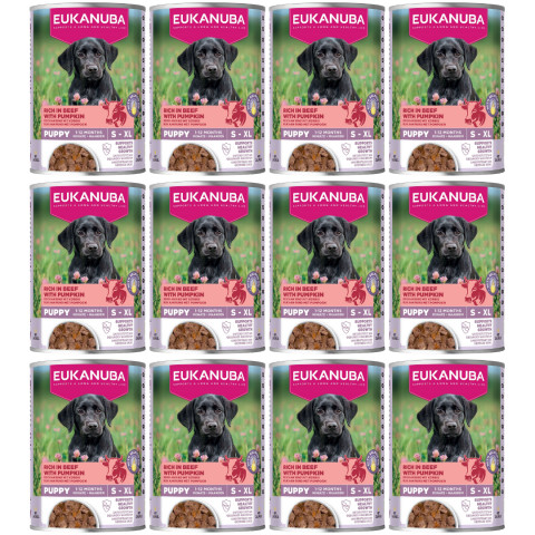 EUKANUBA Life Care Puppy Reich an Rind und Kürbis - Nassfutter für Hunde - 12x400g - Fotogalerie 1