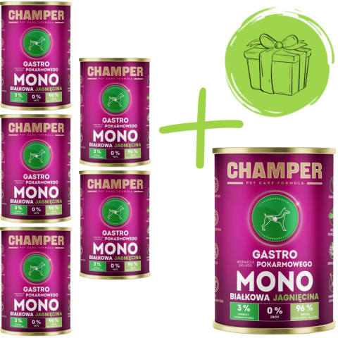 CHAMPER Gastro Lamm - Nassfutter für Hunde - 5x400g + 400g GRATIS - Fotogalerie 1