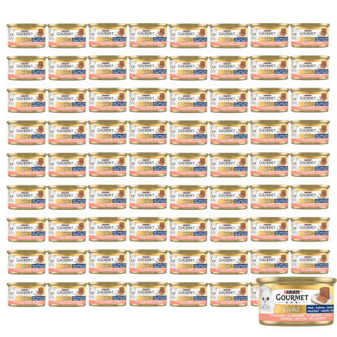 PURINA Gourmet Gold Mousse with salmon - nassfutter für Katzen - 72x85g - Fotogalerie 1