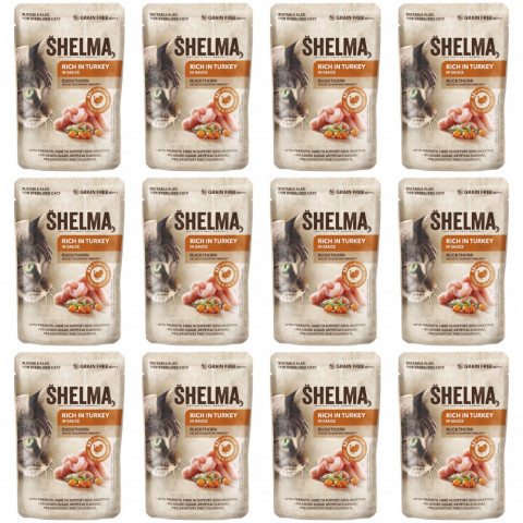SHELMA Rich in turkey in sauce - nassfutter für Katzen - 12x85g - Fotogalerie 1
