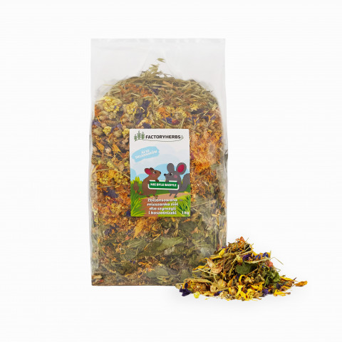 FACTORYHERBS Nie byle badyle - Futter für Chinchillas und Degus- 1kg - Fotogalerie 1