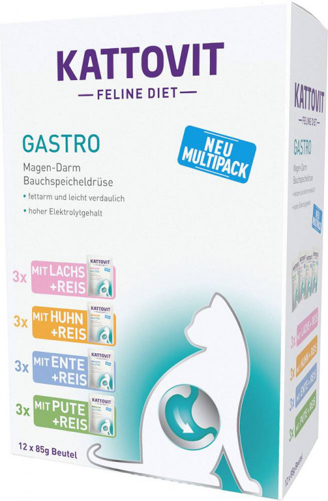 KATTOVIT Feline Diet Gastro - nassfutter für Katzen - 12 x 85g - Fotogalerie 1