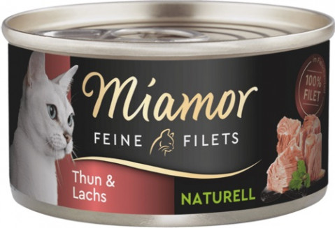 MIAMOR Feine Filets Naturell Tuna with salmon - nassfutter für Katzen - 80g - Fotogalerie 1
