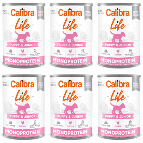 CALIBRA Dog Life Puppy&Junior Huhn & Reis - Nassfutter für Hunde - 6x400g - Fotogalerie 1
