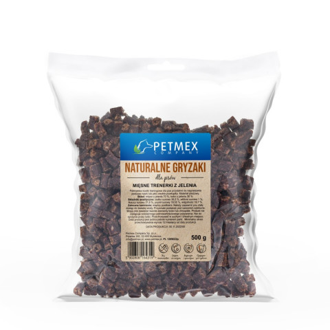 PETMEX Fleischtrainingssnacks aus Hirsch – Leckerli für Hunde – 500g - Fotogalerie 1