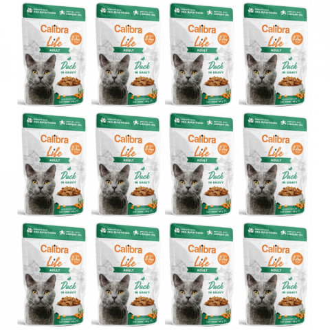 CALIBRA Cat Life Adult Duck in gravy - Nassfutter für Katzen - 12x85g - Fotogalerie 1