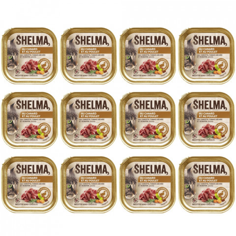 SHELMA Duck and chicken pate - nassfutter für Katzen - 12x100g - Fotogalerie 1