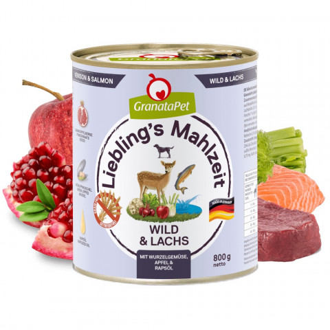 GRANATAPET Liebling's Mahlzeit Venison and salmon - Nassfutter für Hunde - 800g - Fotogalerie 2