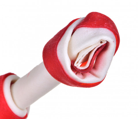 MACED Knochen gebunden mit Speck - Hundekauartikel - 16 cm - Fotogalerie 3
