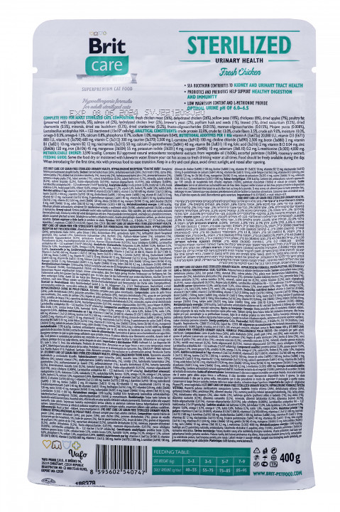 BRIT Care Grain-Free Sterilized Urinary - Trockenfutter für Katzen - 400 g - Fotogalerie 2