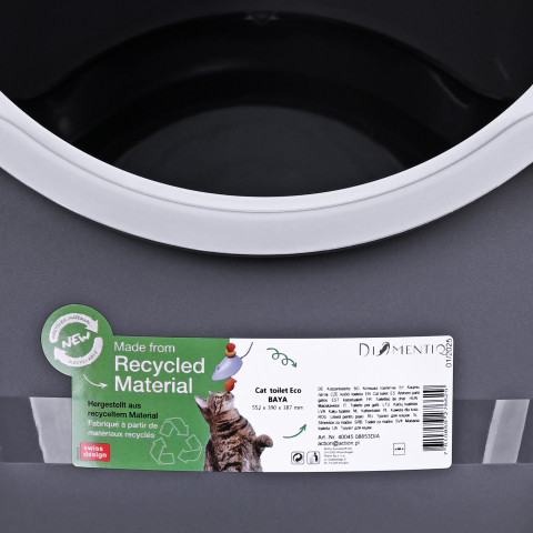 DIAMENTIQ BAYA light grey/dark grey - Katzentoilette - 55,5 x 40 x 38,7 cm - Fotogalerie 3