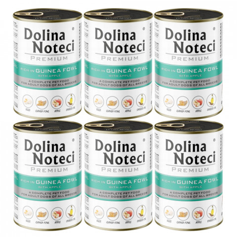 DOLINA NOTECI Premium Reich an Perlhuhn mit Apfel – Nassfutter für Hunde – 6×400 g - Fotogalerie 1