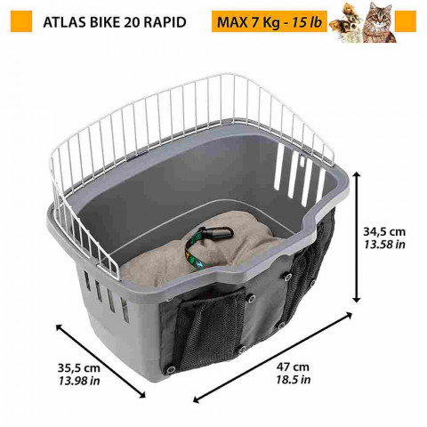 FERPLAST Atlas Bike 20 Rapid - Fahrradkorb für Tiere - Fotogalerie 9