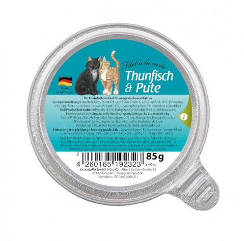 GRANATAPET Filet á la carte Tun with turkey - nassfutter für Katzen - 85g - Fotogalerie 1