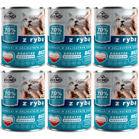 FRENDI Stücke in Soße mit Fisch - Nassfutter für Katzen - 6x800g - Fotogalerie 1