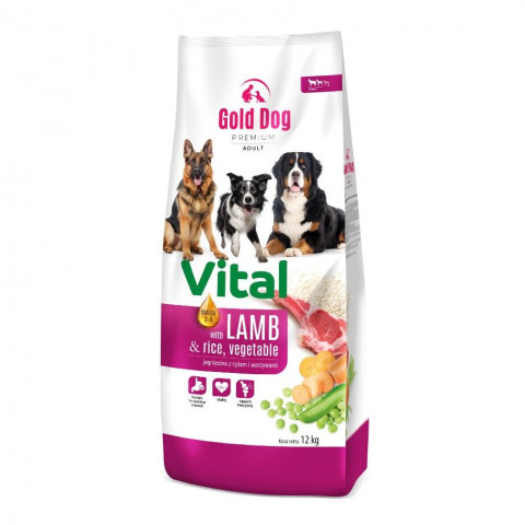 GOLD DOG Premium Vital Lamm und Reis - trockenfutter für Hunde - 12kg - Fotogalerie 1