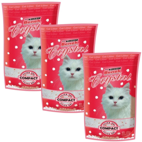 CERTECH Super Benek Crystal Compact – nicht klumpende Katzenstreu – 3x3,8l - Fotogalerie 1