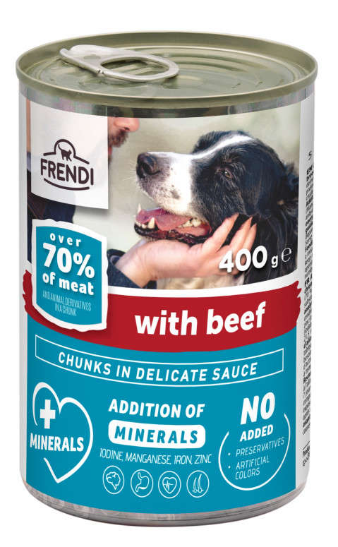 FRENDI with Beef chunks in delicate sauce - nassfutter für Hunde - 400g - Fotogalerie 1