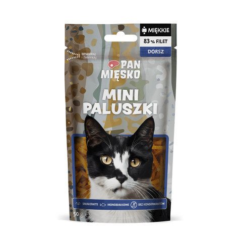 PAN MIĘSKO Mini Cod Fingers - Katze behandeln - 50g - Fotogalerie 1