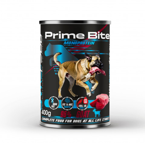 PRIME BITE Monoprotein Goat with beetroot - Nassfutter für Hunde - 400g - Fotogalerie 1