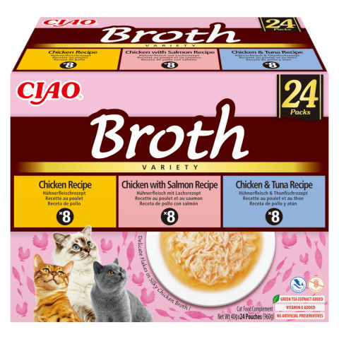 INABA Ciao Broth with chicken, salmon and tuna - Katze behandeln - 24x40g - Fotogalerie 1