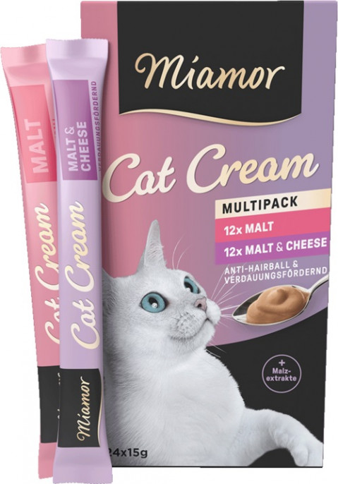 MIAMOR Cat Cream Malt - Katze behandeln - 24x15g - Fotogalerie 1