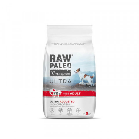 RAW PALEO Ultra Mini Adult Beef – Trockenfutter für Hunde – 2 kg - Fotogalerie 9