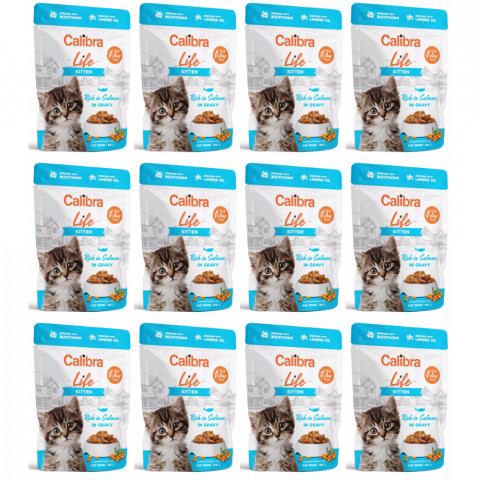 CALIBRA Cat Life pouch Kitten Salmon in gravy - Nassfutter für Katzen - 12x85g - Fotogalerie 1