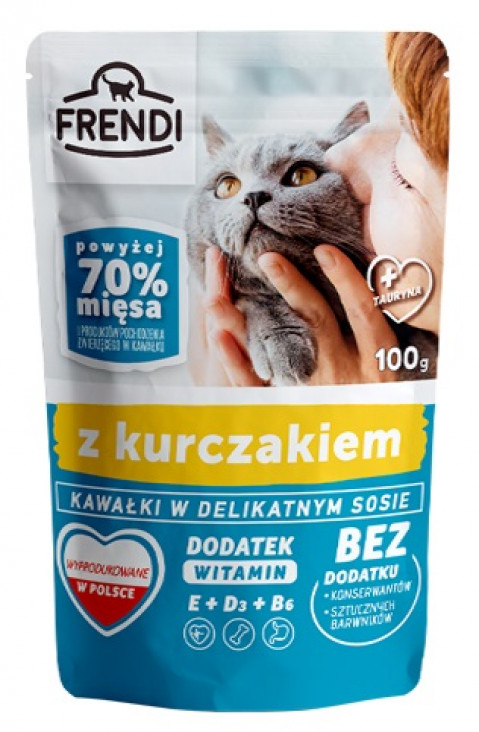 FRENDI Stücke in Soße mit Hühnchen - Nassfutter für Katzen - 100 g - Fotogalerie 1