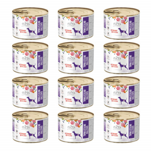 4VETS Natural Gastro Intestinal Dog - Nassfutter für Hunde - 12x185g - Fotogalerie 1