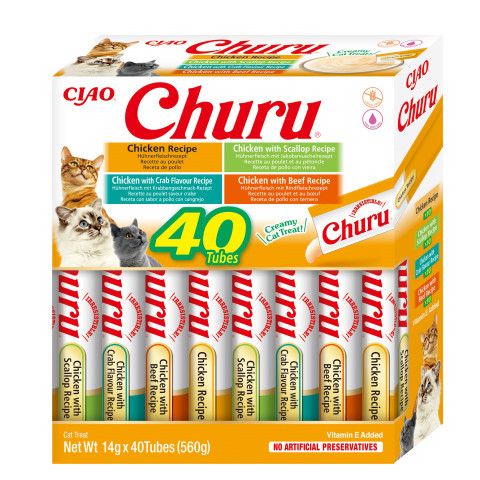 INABA Churu Variety box Chicken - Katze behandeln - 40 x 14g - Fotogalerie 1