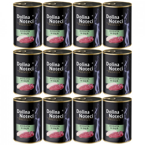 DOLINA NOTECI Premium Reich an Gans – Nassfutter für Katzen – 12×400 g - Fotogalerie 1