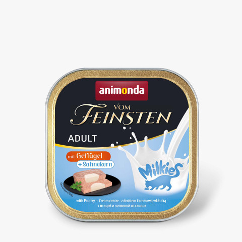 ANIMONDA Vom Feinsten Adult Milkies mit Geflügel und cremiger Füllung - Nassfutter für Katzen - 100g - Fotogalerie 1