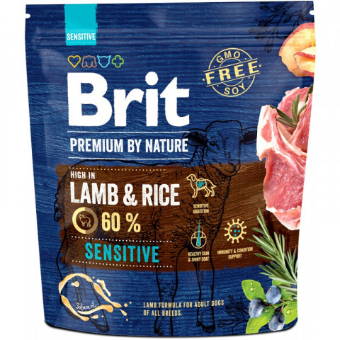 BRIT Premium by Nature Sensitive Lamb&Rice - Trockenfutter für Hunde - 1 kg - Fotogalerie 1