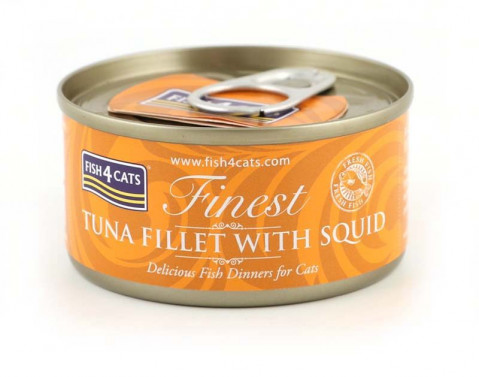 FISH4CATS Tuna fillet with squid - nassfutter für Katzen - 12x70g - Fotogalerie 3