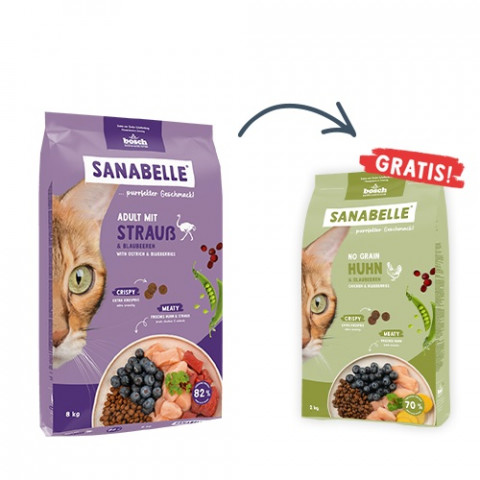BOSCH Sanabelle Adult Ostrich & Blueberries - trockenfutter für Katzen - 2kg - Fotogalerie 4