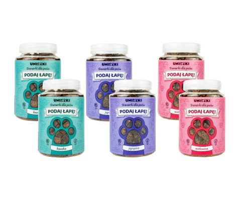 UNISZKI Trainingsleckerlis Podaj łapę MIX Sorten - Hundesnack - 6x210g - Fotogalerie 1