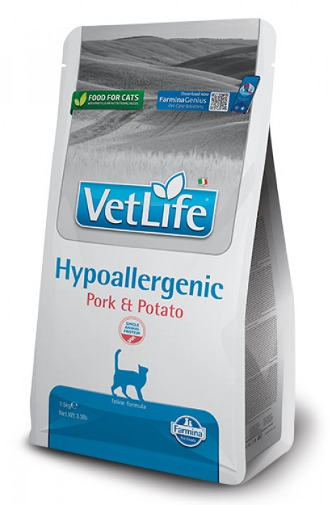FARMINA VET Life Hypoallergenic Feline Pork & Potato - Trockenfutter für Katzen - 1,5 kg - Fotogalerie 1
