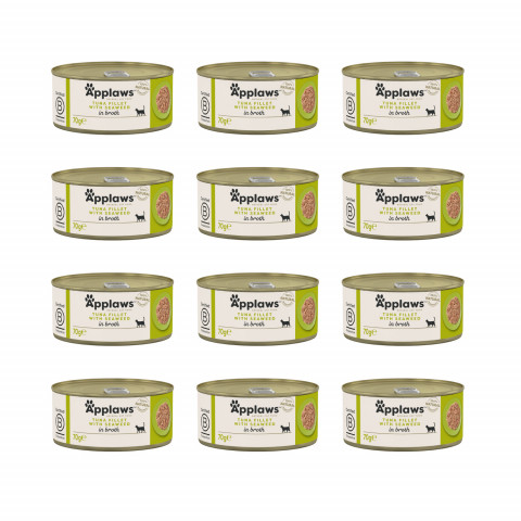 APPLAWS Tuna Fillet with Seaweed in Broth - nassfutter für Katzen - 12x70g - Fotogalerie 1