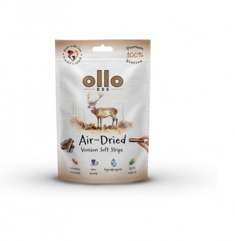 OLLO Air-Dried Venison strips - leckerli für hunde - 80g - Fotogalerie 1