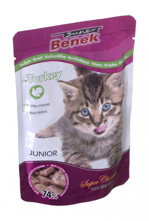 SUPER BENEK Junior Turkey - Nassfutter für Katzen - 100 g - Fotogalerie 1