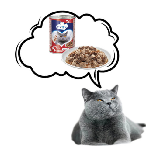 PREVITAL Cat Food mit Rindfleisch und Leber in Soße - Nassfutter für Katzen - 415 g - Fotogalerie 2