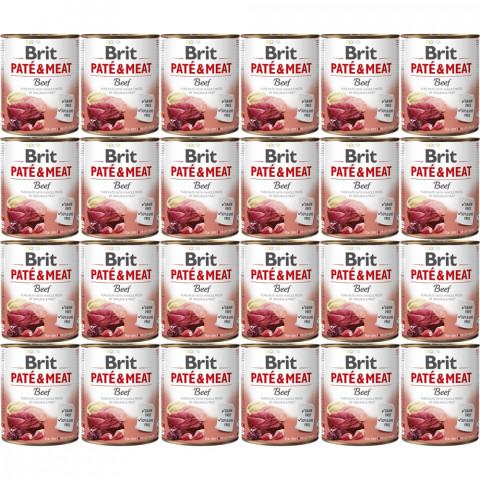 BRIT Paté & Meat Rindfleisch - Nassfutter für Hunde - 24x800g - Fotogalerie 1